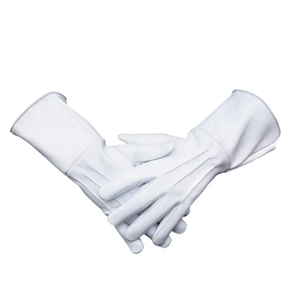 Leather Gloves Long Cuff Medieval Perfect Fit Premium Quality Soft Leather NEW